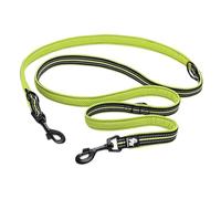 Ceinture de Traction pour Chien Ceinture de Marche 7 en 1 Nylon for Chien, Mains Libres, Double Crochet, multifonctionnelle, for l'entraînement(Yellow,M)