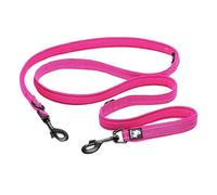 Ceinture de Traction pour Chien Ceinture de Marche 7 en 1 Nylon for Chien, Mains Libres, Double Crochet, multifonctionnelle, for l'entraînement(Pink,M)