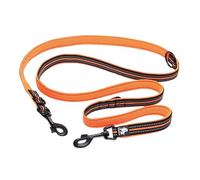 Ceinture de Traction pour Chien Ceinture de Marche 7 en 1 Nylon for Chien, Mains Libres, Double Crochet, multifonctionnelle, for l'entraînement(Orange,M)