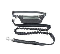 Ceinture de Traction pour Chien Ceinture Multifonction for Chien, avec Poche à la Taille, Mains Libres, élastique, réglable, for Course(Black)