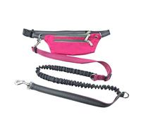 Ceinture de Traction pour Chien Ceinture Multifonction for Chien, avec Poche à la Taille, Mains Libres, élastique, réglable, for Course(Red)