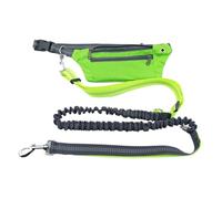 Ceinture de Traction pour Chien Ceinture Multifonction for Chien, avec Poche à la Taille, Mains Libres, élastique, réglable, for Course(Green)