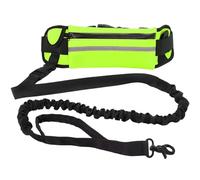 Ceinture de Traction pour Chien Laisse de Course for Chien en Nylon avec Sac Banane, Ceinture élastique rétractable, Corde Traction, Boucle(Green)