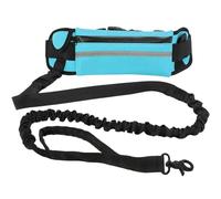 Ceinture de Traction pour Chien Laisse de Course for Chien en Nylon avec Sac Banane, Ceinture élastique rétractable, Corde Traction, Boucle(Blue)