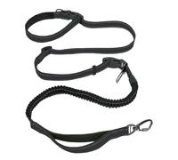 Ceinture de Traction pour Chien Laisse for Chien Mains Libres 6 en 1, réglable, élastique, avec Double poignée Nylon, for la Marche, Course et l'entraînement(Black)