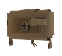 Ceinture de Traumatisme MOLLE Compacte avec Pochette, Kit de Premiers Secours à Arrachement Rapide Système Deux Pièces IFAK, Sac de Survie d'Urgence pour Départ Randonnée en Plein Air(Brown)