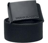 Ceinture de Urban Classics - Ceinture Toile Boucle Colorée - pour Unisexe - noir L-XL