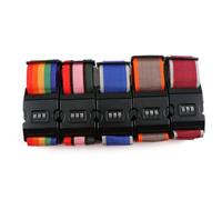 Ceinture de Valise Réglable avec Cadenas à Code 3 Chiffres | PP Plastique, Lot de 1 Pièce, Boucle Sécurisée, Identification Visible, pour Voyageur et Homme D'affaires