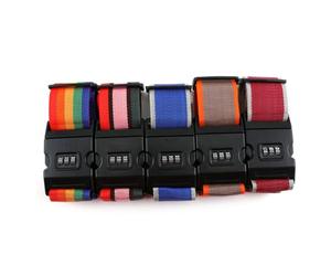 Ceinture de Valise Réglable avec Cadenas à Code 3 Chiffres | PP Plastique, Lot de 1 Pièce, Boucle Sécurisée, Identification Visible, pour Voyageur et Homme D'affaires