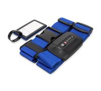 Ceinture de Valise Réglable en Croix Sécurité Bagage pour Voyage Avion Train