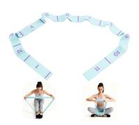 Ceinture de Yoga Élastique avec 11 Boucles 125cm, Idéale pour Pilates, Danse, Étirement du Corps, Réhabilitation et Entraînement Complet, elastique sport fitness musculation Matériaux de Haute Qualité