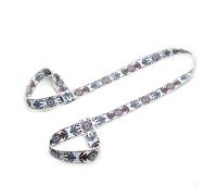 Ceinture De Yoga Portable Two-In-One Avec Boucle D'extension Et Corde De Rangement Pour Fitness Et Stretching Spéculation Blanc Fleur