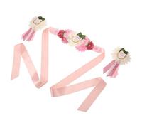 Ceinture Décorative de Maternité à Fleurs Rose en Tissu Tissé