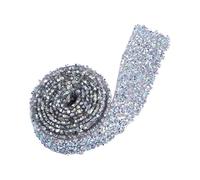 Ceinture Décorative en Cristal, 1 Yard, 3Cm de Largeur, Colle Arrière étincelante, Couleur AB (Couleur AB)