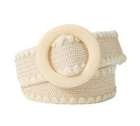 Ceinture décorative tissée en laine d'herbe PP, ceinture élastique ample et réglable pour la plage, couleur bonbon (Taille unique)