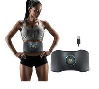 Ceinture d'électrostimulation musculaire EMS pour abdominaux et ceinture abdominale | 6 modes, 18 niveaux d'intensité, ceinture abdominale réglable de 118 cm | Appareil de fitness rechargeable par USB