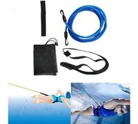 Ceinture d'entraînement à la natation avec bandes de résistance - corde élastique pour la natation statique & l'entraînement d'endurance - aide à la natation pour la piscine & le fitness