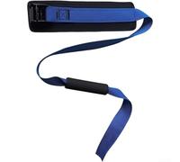 Ceinture d'entraînement de musculation avec sangle de cheville confortable, adaptée pour une utilisation avec des machines de traction et des bandes de résistance (bleu)