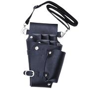 Ceinture d'équipement de coiffeur avec plusieurs poches en cuir PU Sac de rangement d'outils de salon de rangement pour ciseaux et épingles Sac de coiffure en cuir