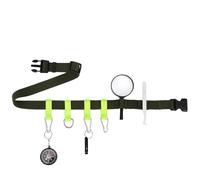 Ceinture d'extérieur pour enfants - Kit explorateur - Ceinture avec boussole - Sifflet - Loupe - Pince antistatique - Plastique - Ceinture légère - Jouet d'extérieur pour enfants à partir de 3 ans