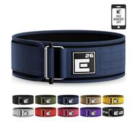 Ceinture d'haltérophilie autobloquante - Ceinture d'haltérophilie de qualité supérieure pour le fitness fonctionnel, l'haltérophilie et les athlètes olympiques - (taille L, bleu nuit)