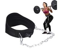 Ceinture d'haltérophilie | Chaîne en acier robuste pour la musculation - Double anneau en D - Accessoire d'entraînement pour femmes et hommes