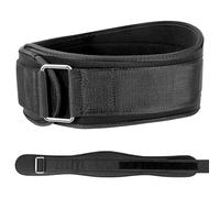 Ceinture d'haltérophilie de soutien du dos avec boucle en métal for hommes et femmes Gym Squats Deadlifts Powerlifting Cross Training(Black,XL - waist 100-120cm)