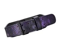 Ceinture d'haltérophilie en cuir 8MM for musculation Squat Support dorsal Boucle réglable Taille(M Waist 70-90cm)