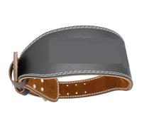 Ceinture d'haltérophilie en cuir de vache for squats, entraînement avec haltères, musculation, protection lombaire(Black,L)