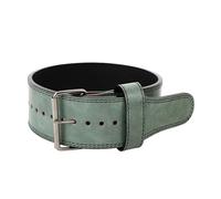 Ceinture d'haltérophilie en cuir for hommes et femmes, ceinture for gym, squat, soulevé de terre, musculation, soutien la taille(Green,S waist 60-83cm)