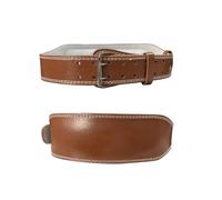 Ceinture d'haltérophilie en cuir PU de protection la taille for fitness soutien du dos for entraînement puissance Ceintures(Brown,L-full length 130CM)