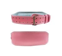 Ceinture d'haltérophilie en cuir PU de protection la taille for fitness soutien du dos for entraînement puissance Ceintures(Pink,S-full length 110CM)