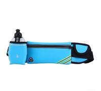 Ceinture d'hydratation avec bouteilles d'eau réglable pour le sport, le fitness, les activités de plein air (bleu)