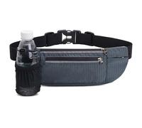 Ceinture d'hydratation de course avec porte-bouteille d'eau, sac banane de sport pour jogging et marathon, sangle de taille réglable et rembourrage dorsal respirant, sac banane multifonction