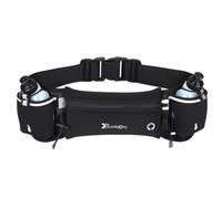 Ceinture d'hydratation pour la course à pied avec plusieurs poches, porte-bouteille d'eau avec bande réfléchissante, sangle réglable pour sports de plein air, Noir, 300.00x200.00x100.00mm