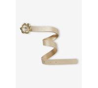 Ceinture dorée fleur fille beige irisé 12/14A