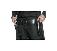 Smiffys Authentique ceinture et 2 étuis de l'ouest, Noir, avec attaches sur les jambes