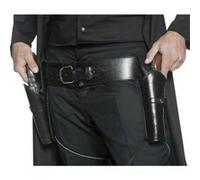 Ceinture double holster bandit arme authentic western - Déguisements et fêtes Noir G