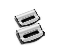 ceinture doux 2 Pièces Universel Voiture Sécurité Ceinture De Boucle Pince Bouchon Ajusteur Pour Détendre Épaule Cou Sangle Clips Protège-ceinture(Silver)