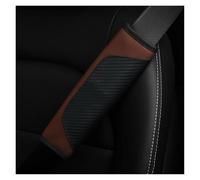 ceinture doux Ensemble De Décoration Ceinture Sécurité Protection D'épaule Voiture En Cuir PU Accessoires D'intérieur Protège-ceinture(Brown)