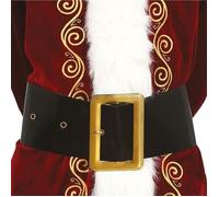 Ceinture du Père Noël - JOUR DE FETE - Taille unique - Noir avec contours dorés - Polyester et Métal
