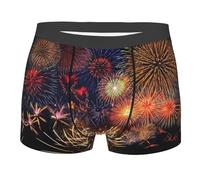 Ceinture Élastique Boxer Feux d'artifice,Confortable Hommes Boxers Léger Trunks Caleçons