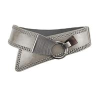 Ceinture élastique extensible pour femme avec boucle de verrouillage, Gris, Large(31"-41")