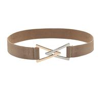 Ceinture Elastique Femme Grande Taille Tressée pour sans Trou Noire Ceintures Dorée Élastique Tissu Large Doré Blanche Boucle Cuir