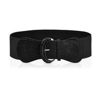 Ceinture Elastique Femme Taille Grande, Idéale pour Robes, Combinaisons, Manteaux - Noir