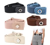 Ceinture élastique invisible régulière pour femmes et hommes | Lot de 5 jeans/pantalon/jupes/robe, libération rapide