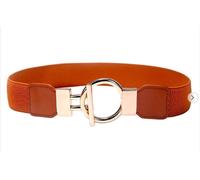 Ceinture élastique pour femmes, boucle en métal doré, 62-95 cm, 4 cm de large