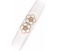 Ceinture élastique pour jupe avec boucle fleurie pour dames
