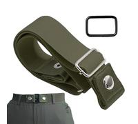 Ceinture élastique - Taille extensible sans boucle, sangle en toile réglable, maintien plat | Solution confortable sans couture pour les tenues décontractées en denim, la journée de travail, le