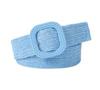 Ceinture élastique tissée, boucle carrée, réglable, forte durabilité, ajustement confortable, ceinture en toile tressée extensible pour robe, chemise, manteau (Taille unique)